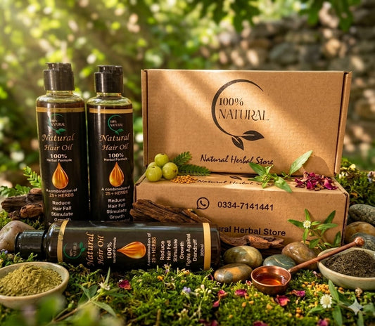 Natural Herbal Hair Oil – 25+ Herbs Advanced Hair Growth Formula